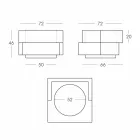 Jarrón sobre ruedas negro, blanco Slide Cubic Yo irregular moderno hecho en Italia viadurini