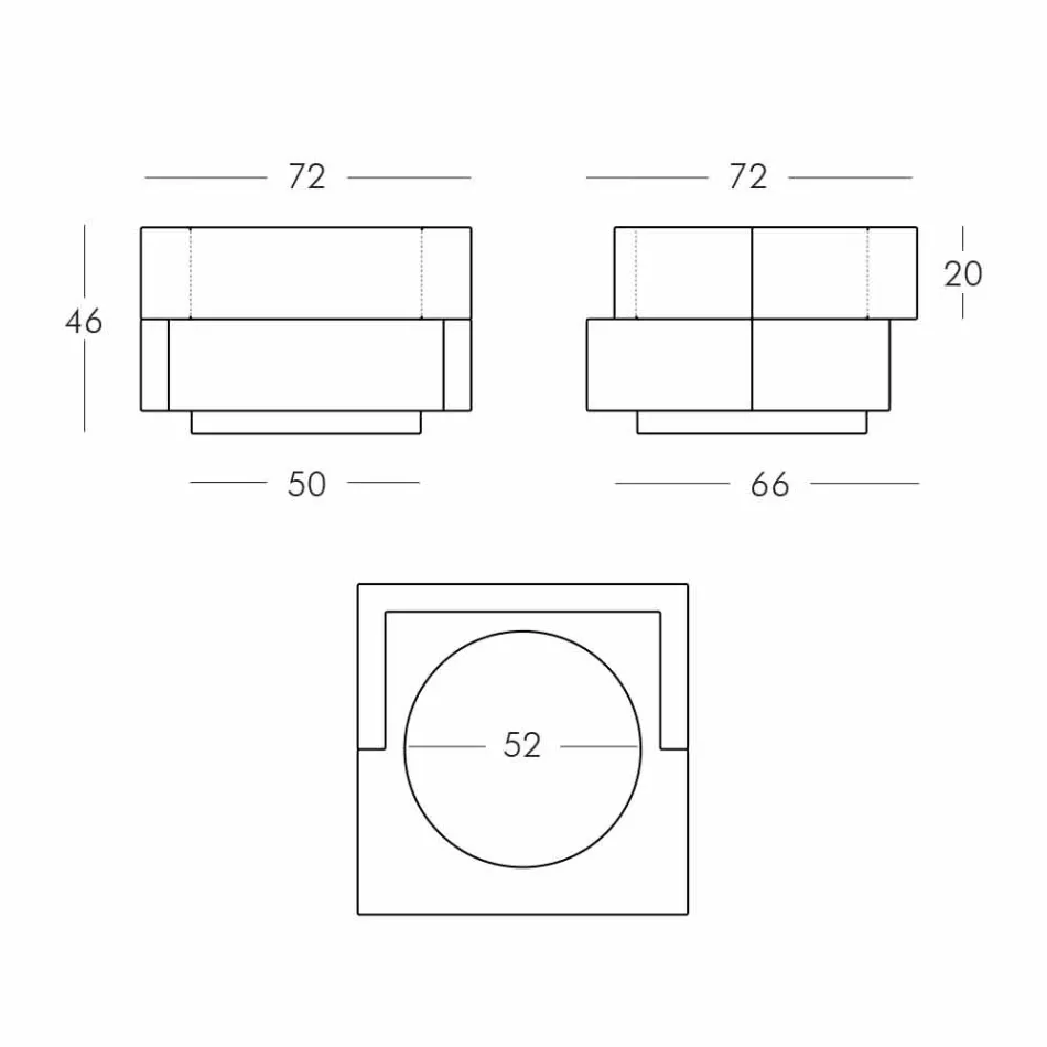 Jarrón sobre ruedas negro, blanco Slide Cubic Yo irregular moderno hecho en Italia viadurini