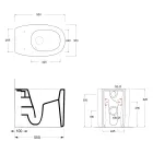 Inodoro de pie de cerámica en varios colores, fabricado en Italia - Niña viadurini