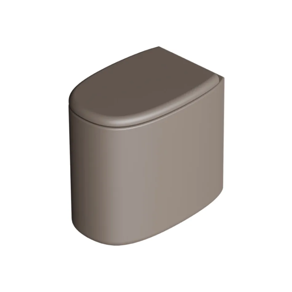 Inodoro de pie de cerámica en varios colores, fabricado en Italia - Niña viadurini