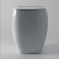 Jarrón WC de cerámica blanco con diseño moderno Gais, hecho en Italia