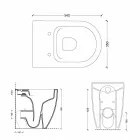 Inodoro de cerámica blanca de diseño moderno Shine Square H50 Rimless viadurini