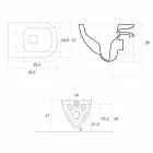 Moderno WC suspendido en cerámica blanca o coloreado Trabia. viadurini