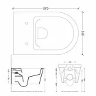 Mueble de baño moderno suspendido de cerámica Sun Round 57x37 cm, hecho en Italia viadurini