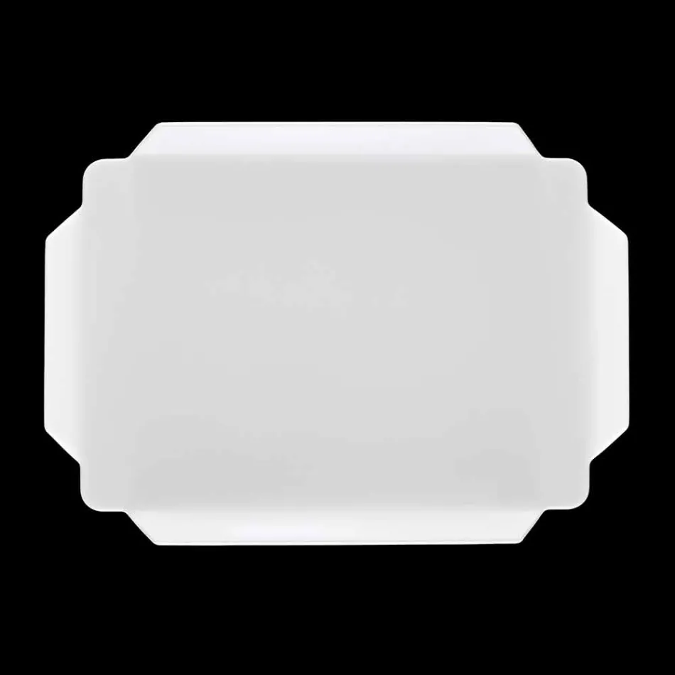 Bandeja de cocina elegante en tabla de cortar rectangular de Corian blanco - Ivanova viadurini