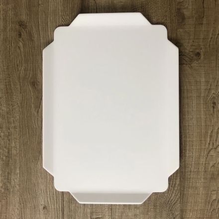 Bandeja de Cocina Rectangular en Corian Blanco Calidad Made in Italy - Ivanova viadurini