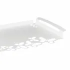 Bandeja de servicio de diseño de hierro blanco, beige o marfil Made in Italy - Leiden viadurini