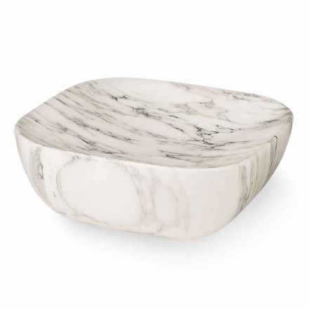 Bandeja de diseño en mármol Arabescato White Carrara Made in Italy - Rock viadurini