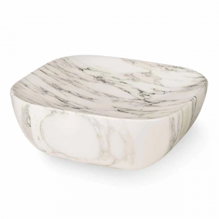 Bandeja de diseño en mármol Arabescato White Carrara Made in Italy - Rock viadurini