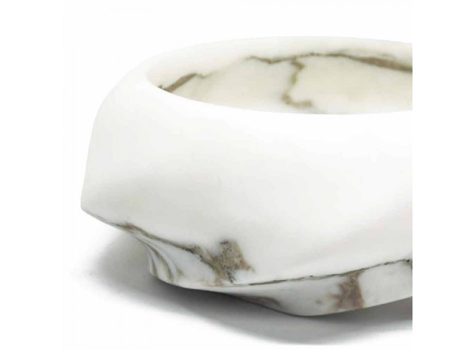 Bandeja redonda de diseño en mármol Arabescato Made in Italy - Casimir viadurini
