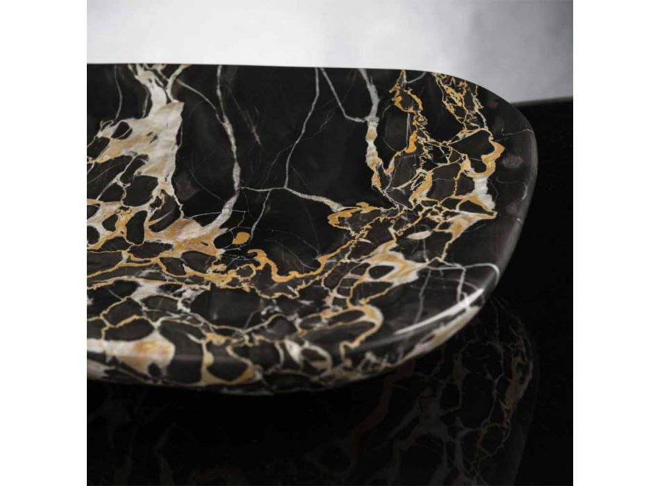 Bandeja elegante en mármol de Portoro Made in Italy - Ethereal viadurini