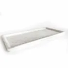 Bandeja rectangular en mármol de Carrara blanco pulido Made in Italy - Alga viadurini