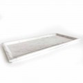 Bandeja rectangular en mármol de Carrara blanco pulido Made in Italy - Alga