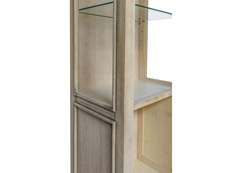 Vitrina con 1 puerta y 2 estantes de cristal Made in Italy - Balam viadurini
