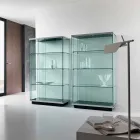 Vitrina de pared en cristal transparente 2 puertas con cerradura - Antonia viadurini