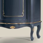 Vitrina de madera para sala de estar con 1 puerta de lujo Made in Italy - Leonor viadurini