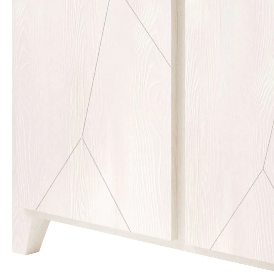 Vitrina de Salón Estructura en Madera Maciza de Abeto Made in Italy - Pascual viadurini