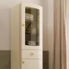 Vitrina de un solo color con estantes internos de vidrio Made in Italy - Candy viadurini