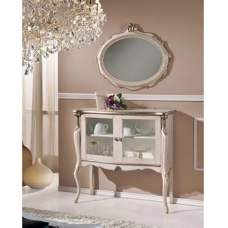 Vitrina de Salón 2 Puertas en Nogal o Madera Blanca Made in Italy - Londres viadurini