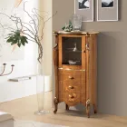 Vitrina de salón con 1 puerta de cristal y 3 cajones Made in Italy - Londres viadurini