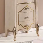 Vitrina de salón con 1 puerta de cristal y 3 cajones Made in Italy - Londres viadurini