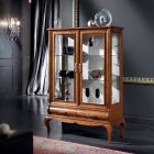 Vitrina de salón de lujo en madera de nogal clásica Made in Italy - Hastings viadurini