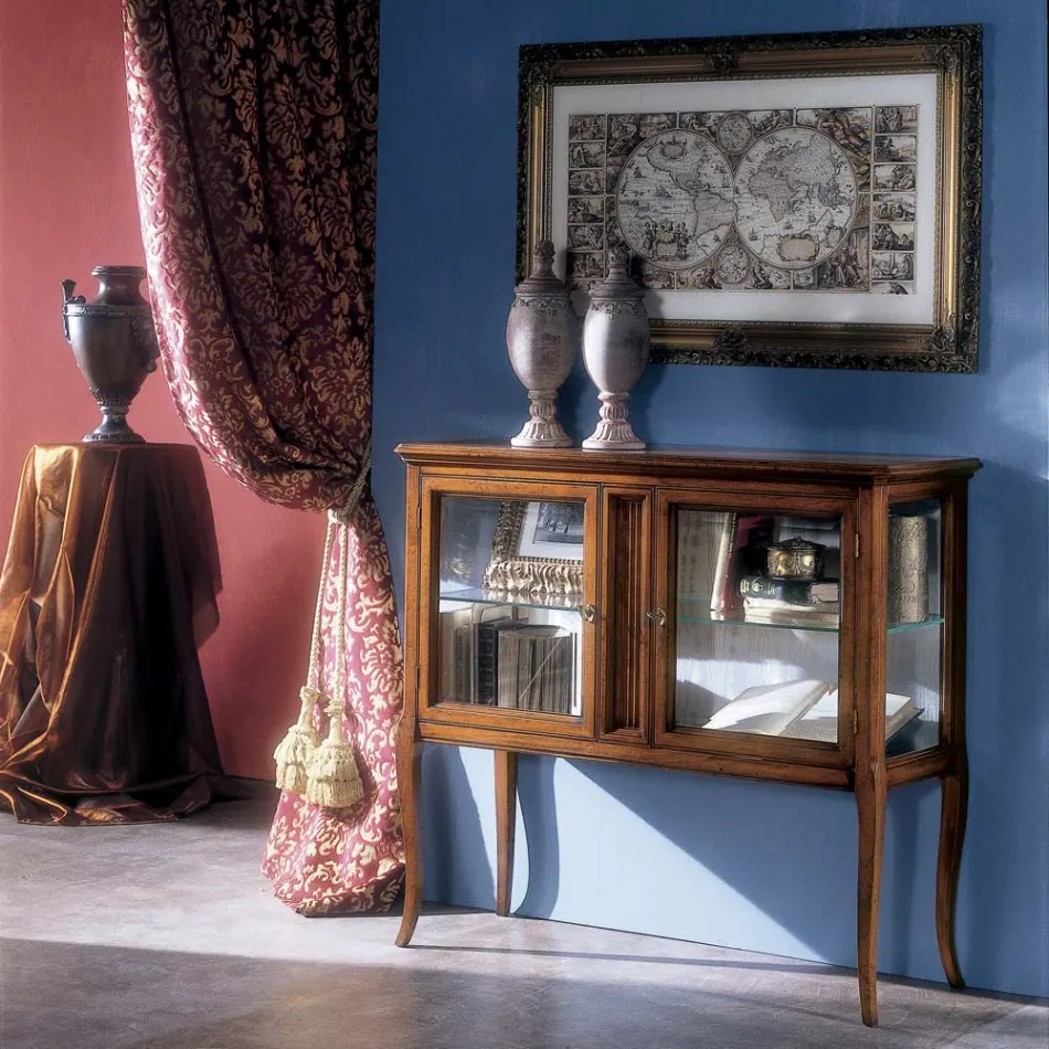 Vitrina en madera maciza de Toulipier Made in Italy - Chantico viadurini