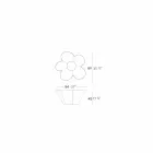 Plantador Vondom Agatha de diseño de polietileno de color al aire libre moderno viadurini