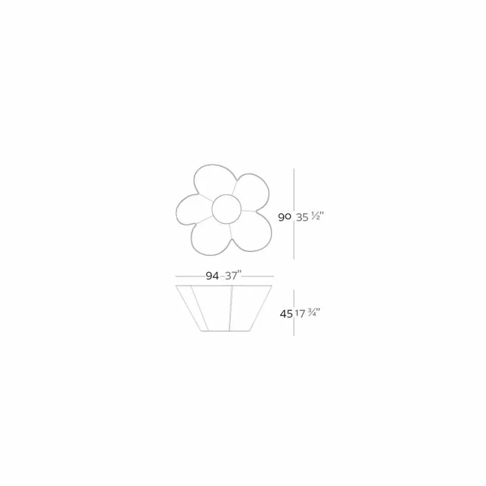 Plantador Vondom Agatha de diseño de polietileno de color al aire libre moderno viadurini