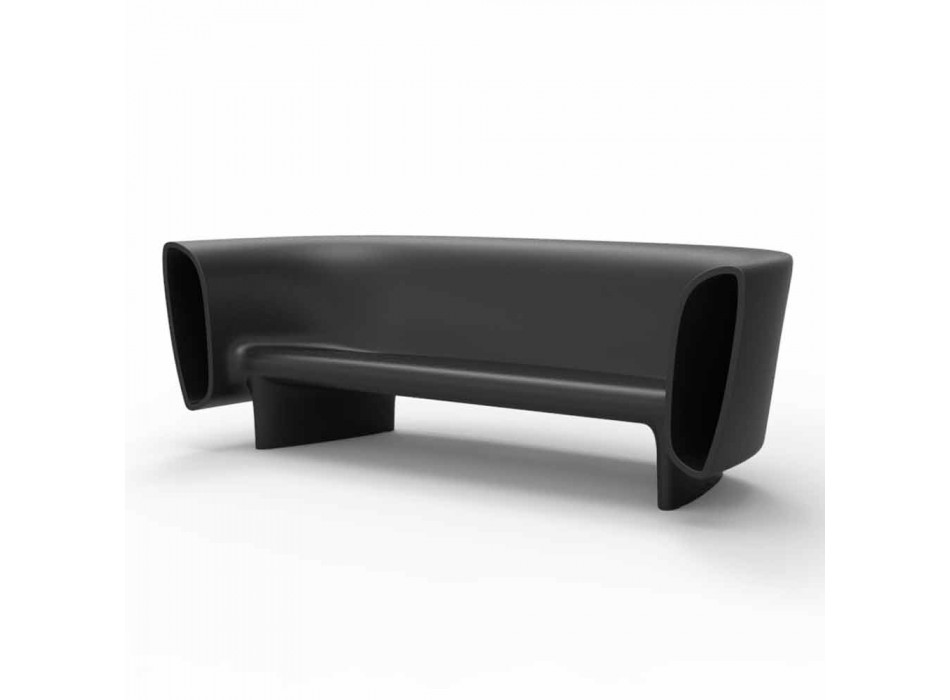 Sofá de jardín lacado negro de diseño moderno Vondom Bum Bum viadurini
