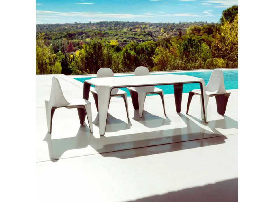 Mesa de jardín Vondom F3 L190xP90cm polietileno de diseño moderno viadurini