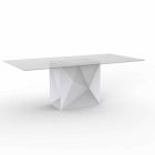 Vondom Faz mesa de jardín lacada en blanco L200xP100cm de diseño viadurini