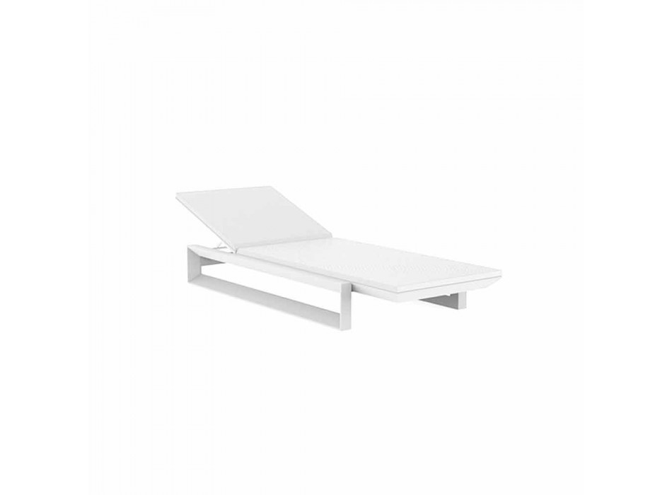 Vondom Chaise longue de diseño en marco de polietileno blanco viadurini
