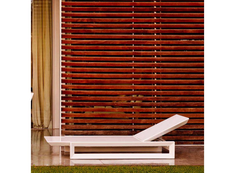 Vondom Chaise longue de diseño en marco de polietileno blanco viadurini