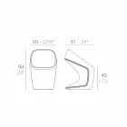 Silla de jardín Vondom Ufo en diseño blanco moderno viadurini