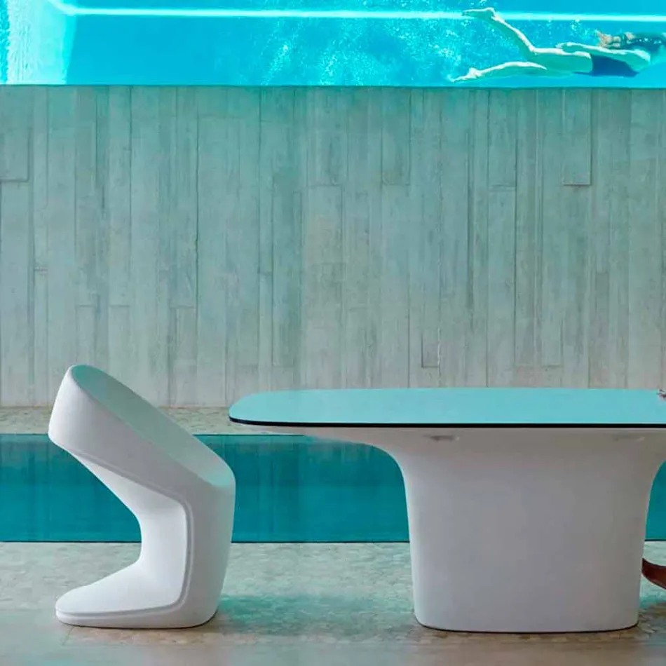 Silla de jardín Vondom Ufo en diseño blanco moderno viadurini