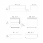 Salón al aire libre Vondom Ulm con moderno diseño blanco viadurini