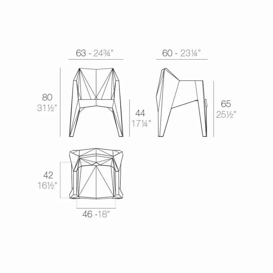 Vondom Voxel silla de jardín colorida con un diseño moderno viadurini
