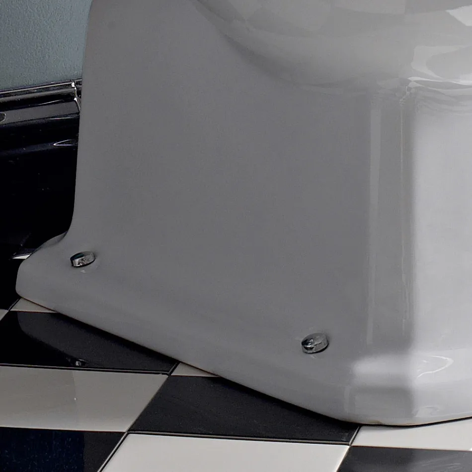 Monobloque de agua clásico en cerámica blanca con caja Made in Italy - Marwa viadurini