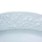Sopera grande y bandeja en diseño decorado de porcelana blanca - Gimignano viadurini